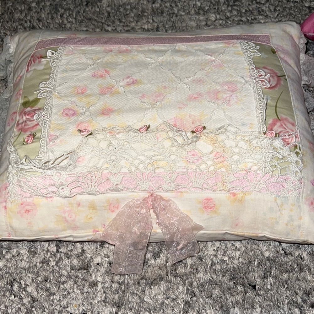 Handmade Roses Pillow